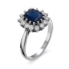 Pierścionek z szafirem i brylantami