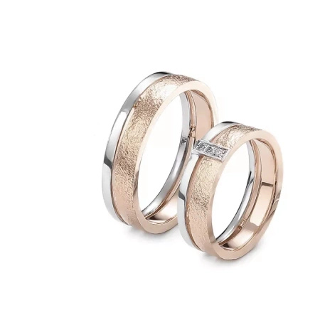 Obrączki ślubne z brylantami 0,03 ct