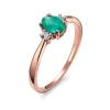 Pierścionek z szmaragdem i brylantami
