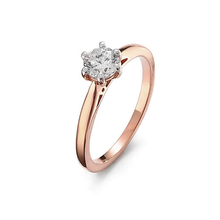 Pierścionek z brylantem 0,50 ct