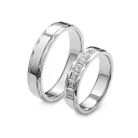 Obrączki ślubne z brylantami 0,07 ct