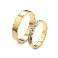Obrączki ślubne z brylantami 0,14 ct