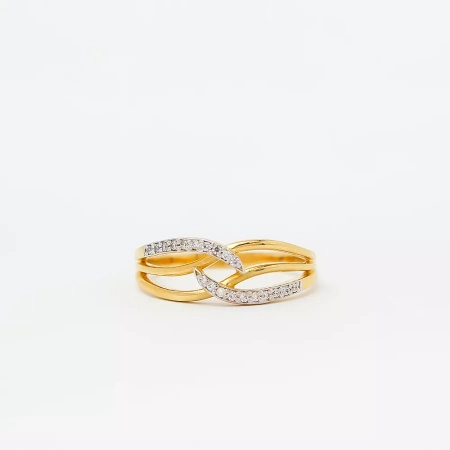 Pierścionek z brylantami 0,10 ct