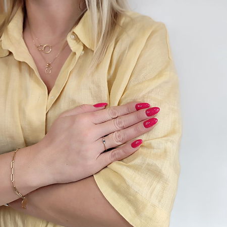 Pierścionek z szafirem i brylantami