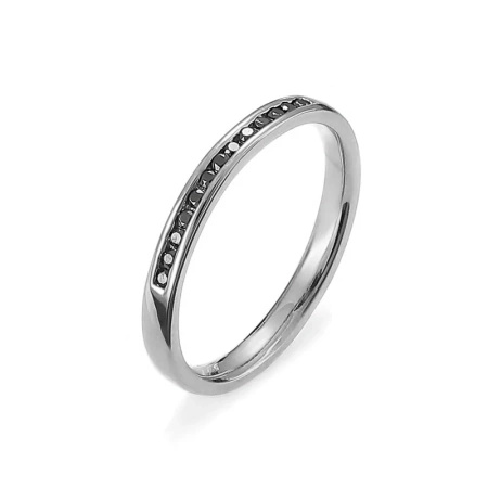 Pierścionek z czarnymi brylantami 0,09 ct