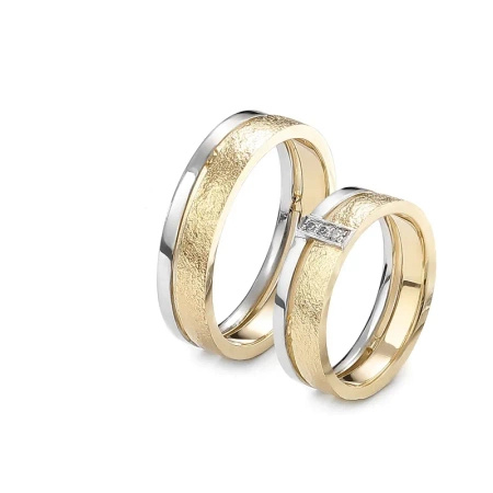 Obrączki ślubne z brylantami 0,03 ct