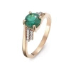 Pierścionek z szmaragdem i brylantami