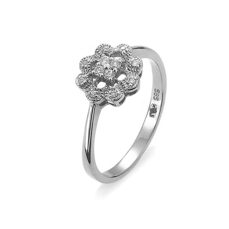 Pierścionek z brylantami 0,09 ct