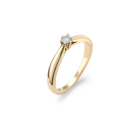 Pierścionek z brylantem 0,08 ct