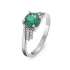 Pierścionek z szmaragdem i brylantami