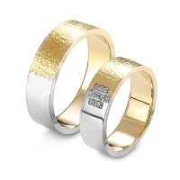 Obrączki ślubne z brylantami 0,05 ct