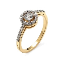 Pierścionek z brylantami 0,41 ct