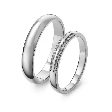 Obrączki ślubne z brylantami 0,14 ct