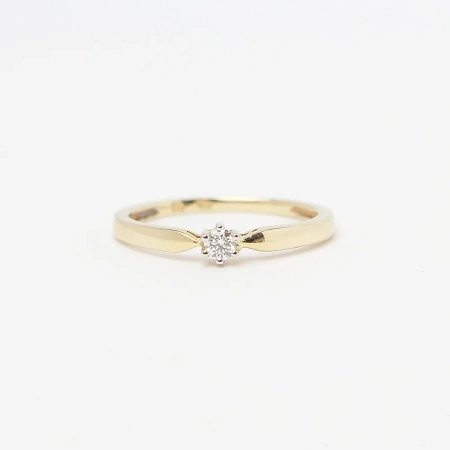 Pierścionek z brylantem 0,08 ct