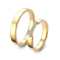 Obrączki ślubne z brylantami  0,04 ct