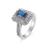 Pierścionek z szafirem i brylantami
