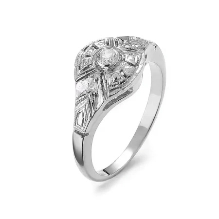 Pierścionek z brylantami 0,10 ct