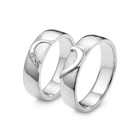 Obrączki ślubne z brylantami 0,03 ct