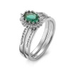 Pierścionek z szmaragdem i brylantami