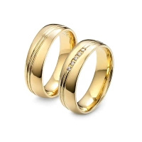 Obrączki ślubne z brylantami 0,07 ct