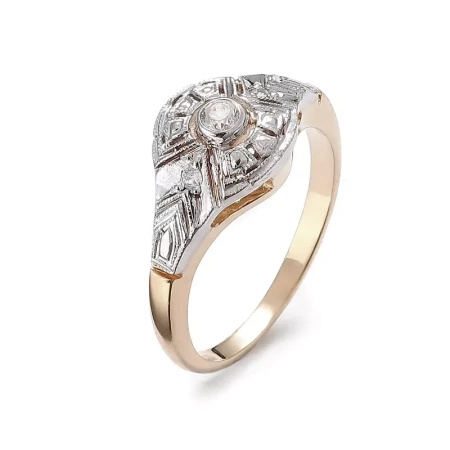 Pierścionek z brylantami 0,10 ct