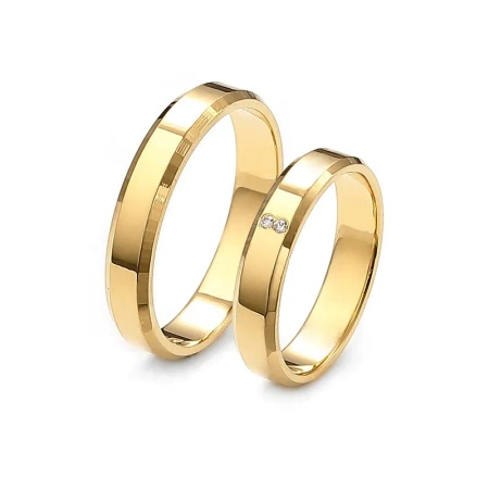 Obrączki ślubne z brylantami 0,02 ct