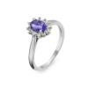 Pierścionek z tanzanitem i brylantami