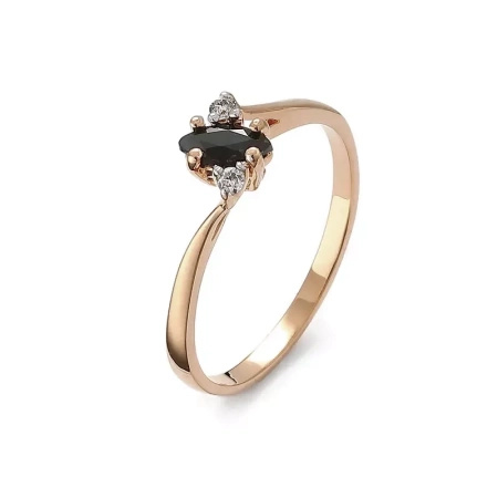 Pierścionek z szafirem i brylantami