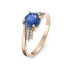 Pierścionek z szafirem i brylantami