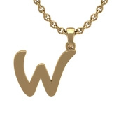 Zawieszka złota - literka W