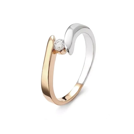 Pierścionek z brylantem 0,10 ct