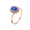 Pierścionek z szafirem i brylantami