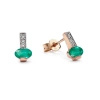 Kolczyki z szmaragdem i brylantami