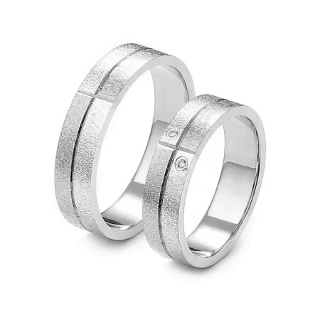 Obrączki ślubne z brylantami 0,02 ct