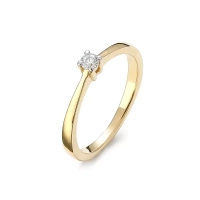 Pierścionek z brylantem 0,10 ct