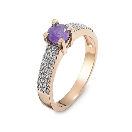 Pierścionek z tanzanitem i brylantami