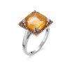 Pierścionek z cytrynem i szafirami