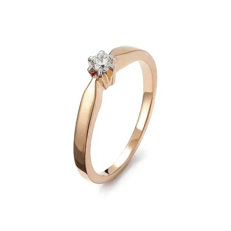 Pierścionek z brylantem 0,10 ct