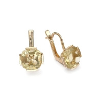 Kolczyki z kwarcem cytrynowym