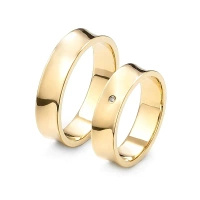 Obrączki ślubne z brylantem 0,01 ct