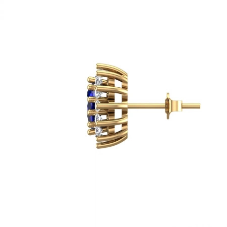 Kolczyki z szafirem i brylantami