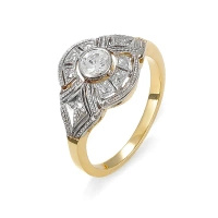 Pierścionek z brylantami 0,27 ct