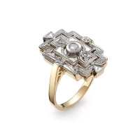 Pierścionek z brylantami 0,13 ct