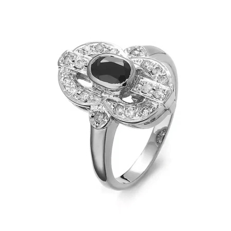 Pierścionek z szafirem i brylantami