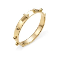 Pierścionek złoty - krzyżyk