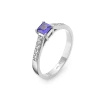 Pierścionek z tanzanitem i brylantami