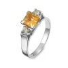 Pierścionek z cytrynem i szafirami