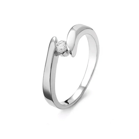 Pierścionek z brylantem 0,10 ct