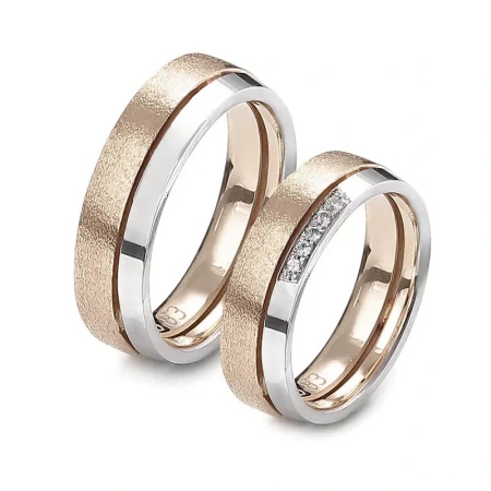 Obrączki ślubne z brylantami  0,04 ct