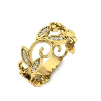 Pierścionek z brylantami 0,16 ct